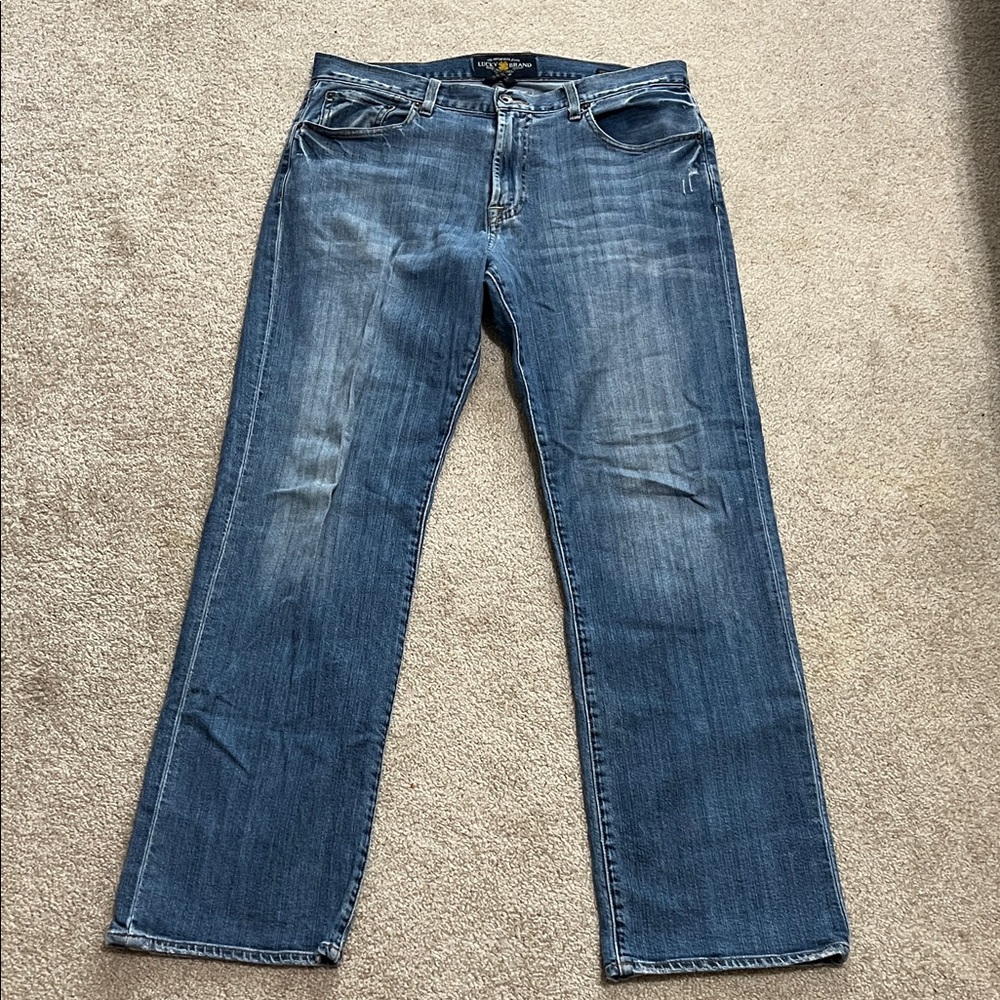 Lucky Brand Men's Blue Straight-Leg Jeans